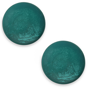 Cabochon classique 7mm Polaris Elements Jais Vert fonc&eacute;