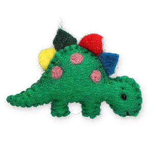 Broches feutrine dinosaure Vert-jaune-bleu-rouge