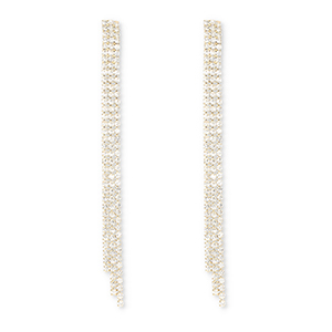 Boucles d'oreilles / puces d&rsquo;oreilles en laiton Eco-brass&reg; avec strass Dor&eacute;-cristal