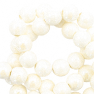 Perles en c&eacute;ramique 6mm Blanc cass&eacute;