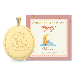 BY31&reg; Breloques en acier Inox lune Dor&eacute;