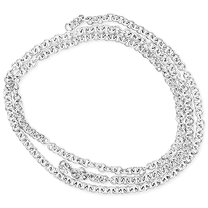 Appr&ecirc;ts en acier inox anneau bris&eacute; Argent&eacute;