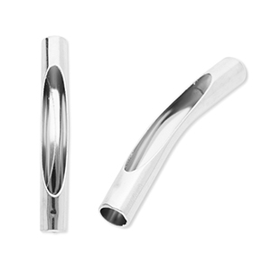 Perles en acier Inox tube Argent&eacute;