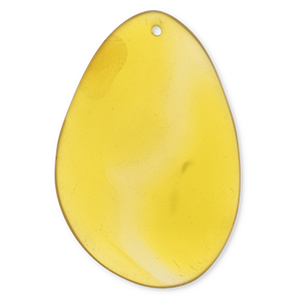 Pierres naturelles pendentifs Agate ovale Jaune ambre