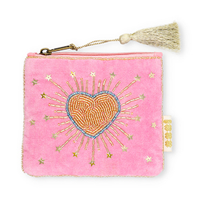 BY31&reg; Trousse c&oelig;ur avec &eacute;toiles Rose-bleu clair-dor&eacute;
