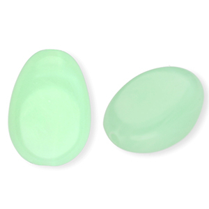 Perles acryliques ovale Vert menthe-marbr&eacute;