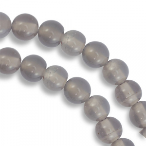Pierres naturelles Calc&eacute;doine et Agate 6mm Gris opal