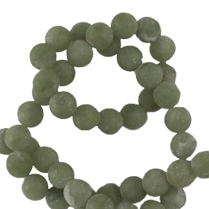 Pierres naturelles Serpentine 6mm mat Vert olive