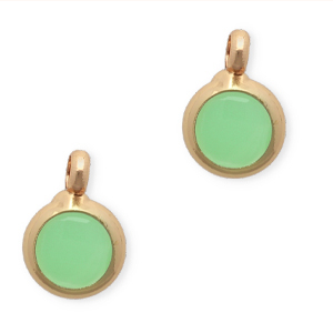 Pendentifs en verre Crystal Glass 7mm Vert clair-dor&eacute;