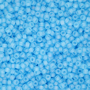 Perles de rocailles Miyuki 11/0 Matted Lt. Blue AB 11-0148FR