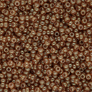 Perles de rocailles Miyuki 11/0 Ceylon Translucent Spice Brown 11-2372
