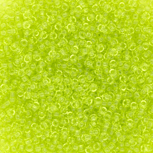 Perles de rocailles Miyuki 15/0 Transparent Chartreuse 15-0143