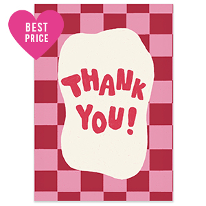 BY31&reg; Cartes &agrave; bijoux "Thank you" Rose fonc&eacute;-rouge rouille-blanc cass&eacute;