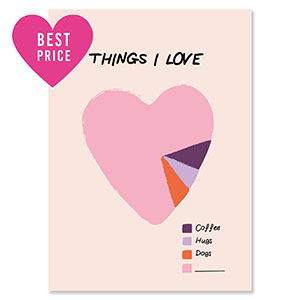 BY31&reg; Cartes &agrave; bijoux "Things I love" Rose-violet-orange