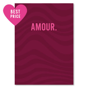 Cartes &agrave; bijoux "amour" Rouge