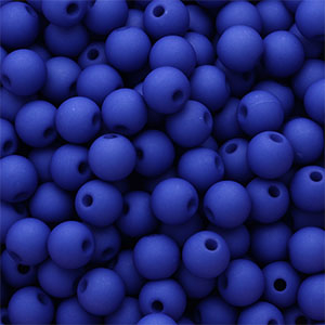Perles acryliques 6 mm Bleu royal