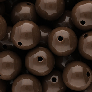 DQ Perles acryliques 20 mm brillant Cappuccino brown 19-1220 TCX