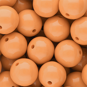 DQ Perles acryliques 18 mm brillant Chamois orange 15-1145 TCX