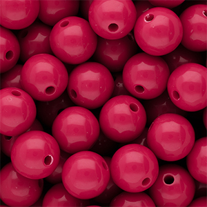 DQ Perles acryliques 14 mm brillant Fuchsia 17-2031 TCX