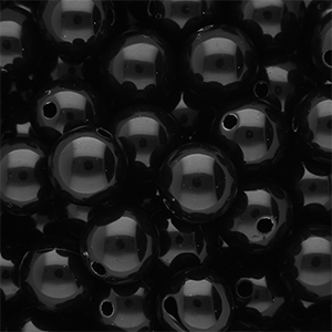 DQ Perles acryliques 12 mm brillant Black