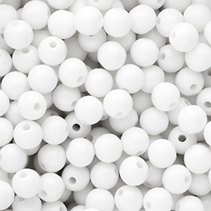 DQ Perles acryliques 10 mm brillant Snow white 11-0602 TCX