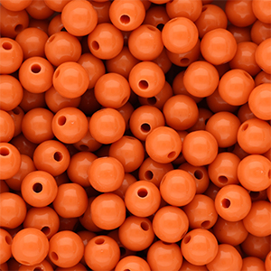DQ Perles acryliques 8 mm brillant Orange peel 16-1359 TCX