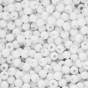 DQ Perles acryliques 6 mm brillant Snow white 11-0602 TCX