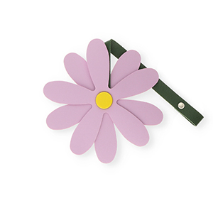 Pendentifs accroche-regard fleur Violet mauve-jaune-vert fonce
