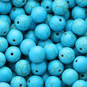 Perles en c&eacute;ramique 12&nbsp;mm Bleu