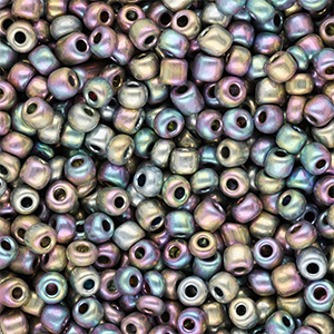 Perles de rocailles 6/0 (4 mm) Galaxie multicolore brillance m&eacute;tallique