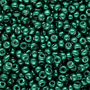 Perles de rocailles 6/0 (4 mm) Vert sarcelle brillance m&eacute;tallique