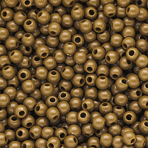 DQ Perles acryliques 6 mm brillant Wood thrush brown 17-1129 TCX