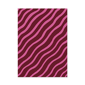 BY31&reg; Cartes &agrave; bijoux lignes vagues Rouge bordeaux-fuchsia