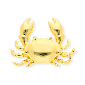 Breloques en laiton Eco-brass&reg; crabe Dor&eacute;