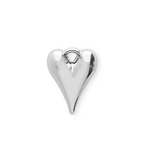 Pendentifs acryliques coeur Argent&eacute;