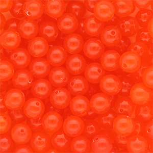 DQ&reg; Perles acryliques 10 mm brillant Rouge vermillon