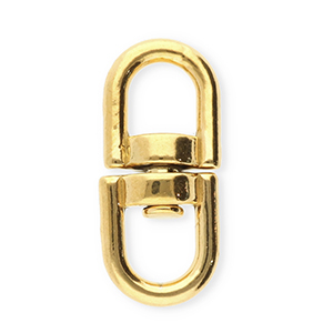 Appr&ecirc;ts en acier inox porte-cl&eacute;s ovale Dor&eacute;