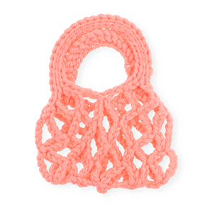 Sacs crochet&eacute;s &agrave; la main Rose saumon n&eacute;on