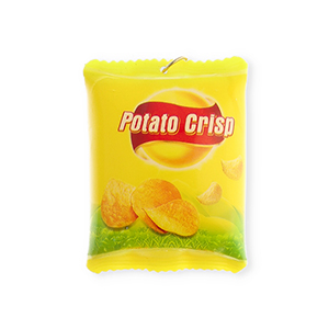 Pendentifs accroche-regard sachet de chips Jaune-rouge-vert