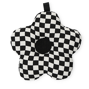 Pendentifs accroche-regard fleur avec cubes Noir-blanc