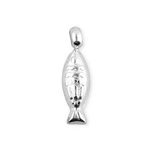 BY31&reg; Breloques en acier Inox poisson Argent&eacute;