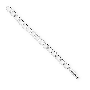 BY31&reg; Appr&ecirc;ts en acier inox cha&icirc;nette d'extension m&eacute;daillon poisson Argent&eacute;