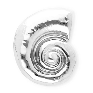 Broches accroche-regard en acier inox escargot Argent&eacute;