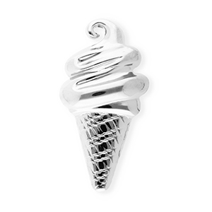 Broches accroche-regard en acier inox sucette de glace Argent&eacute;