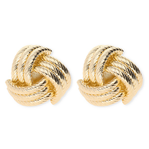 Boucles d'oreilles&nbsp;/&nbsp;puces accroche-regard pomme de touline avec tige en acier inoxydable Dor&eacute;