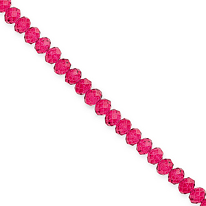 Perles &agrave; facettes 4x3&nbsp;mm disque Heishi Rose cerise&nbsp;