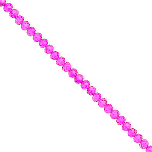 Perles &agrave; facettes 3x2&nbsp;mm disque Heishi Rose fuchsia
