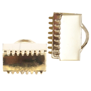 Griffe ruban en m&eacute;tal DQ 10mm Dor&eacute;