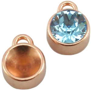 Sertis en m&eacute;tal DQ 1 anneau pour chaton SS39 dor&eacute; ros&eacute;