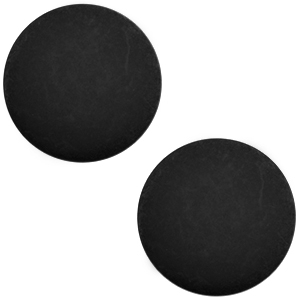 Cabochon classique 7mm Polaris Elements mat noir n&eacute;ro